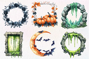 Spooky Halloween Frames Clipart, an Illustration by Dream Creation (Thumbnail 5 of 6)