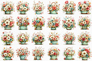 Spring Flower Basket Clipart, an Illustration by Craft Nest (Thumbnail 6 of 11)