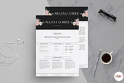 Floral CV Design, a Resume Template by Emaholic Template (Thumbnail 3 of 5)