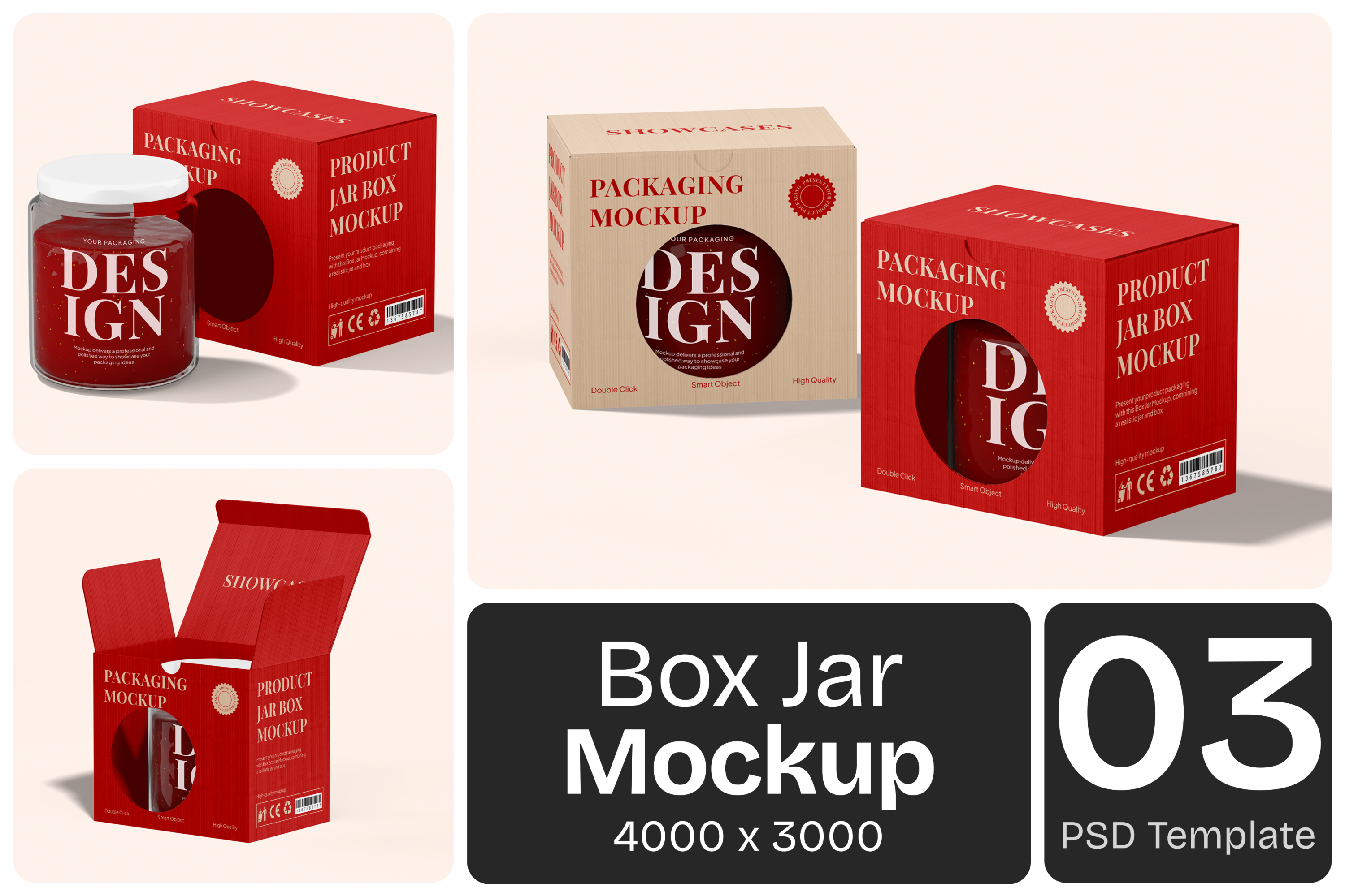 Jar Box Mockup, a Packaging Mockup by Permadi Creative