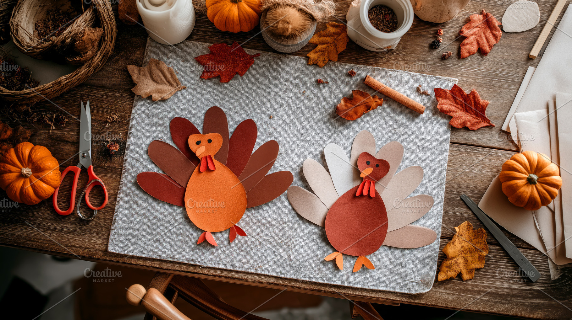 Thanksgiving Crafts: DIY Turkey, a Holiday Photo by Ocean Digital Art