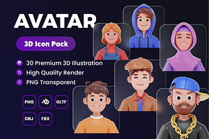 Avatar 3D Illustration Pack