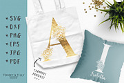 A-Z Floral Letters -Cut File Clipart, an Object Graphic by Tommy & Tilly Design (Thumbnail 6 of 7)