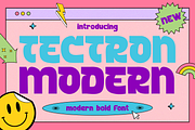 Tectron Modern - Modern Bold Display, a Font by PutraCetol Studio (Thumbnail 1 of 5)