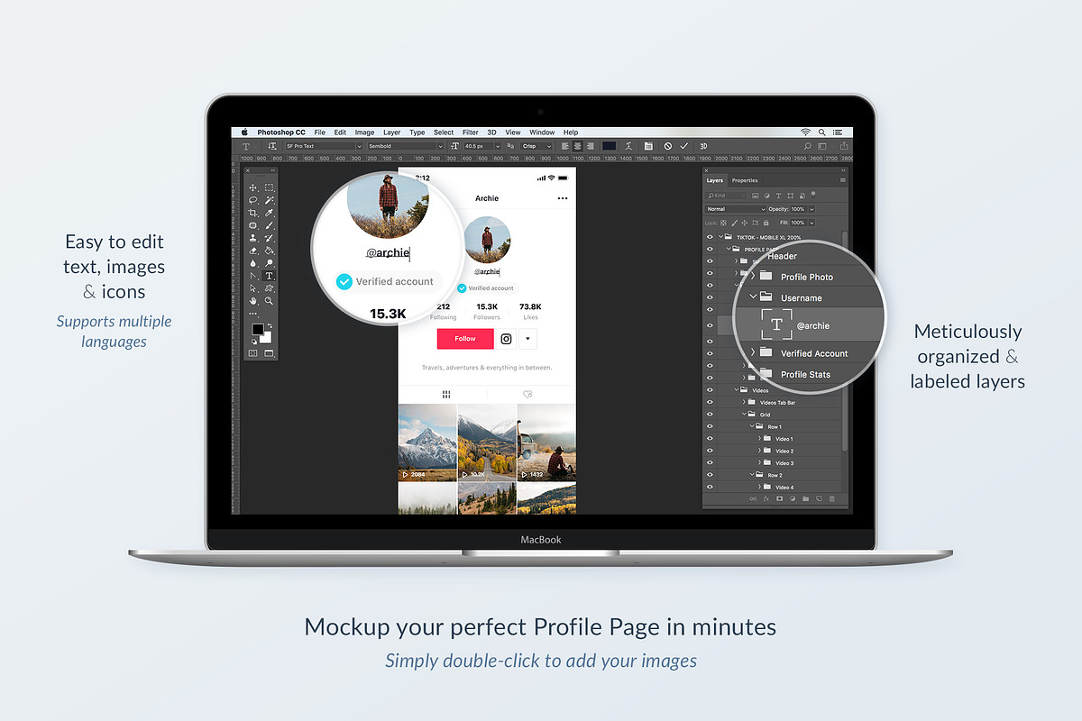 TikTok Mobile Mockups Pack, a Social Media Template by Poego Social (Photo 4 of 6)