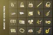 Music 3D Icon Pack, an Object 3D Model by Tempcraft (Thumbnail 3 of 5)