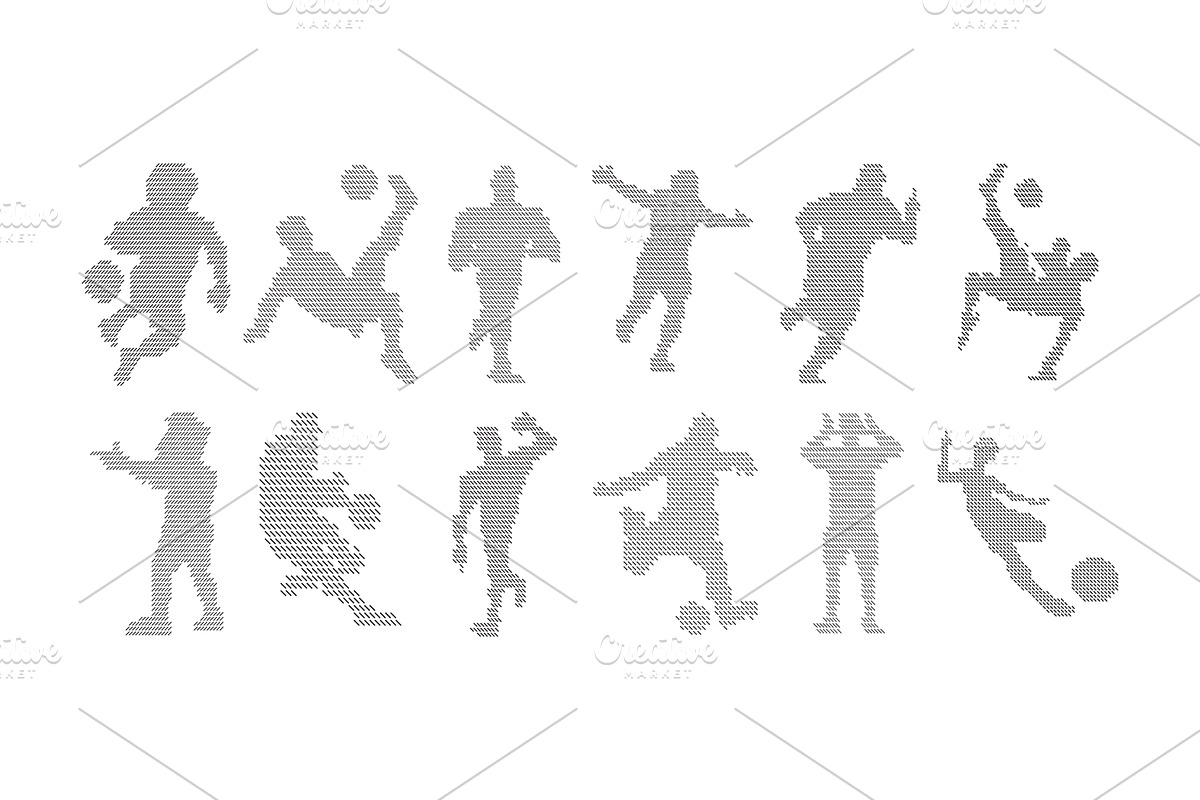 Soccer player action silhouette icon, an Outline Icon by Design Store (Photo 3 of 3)