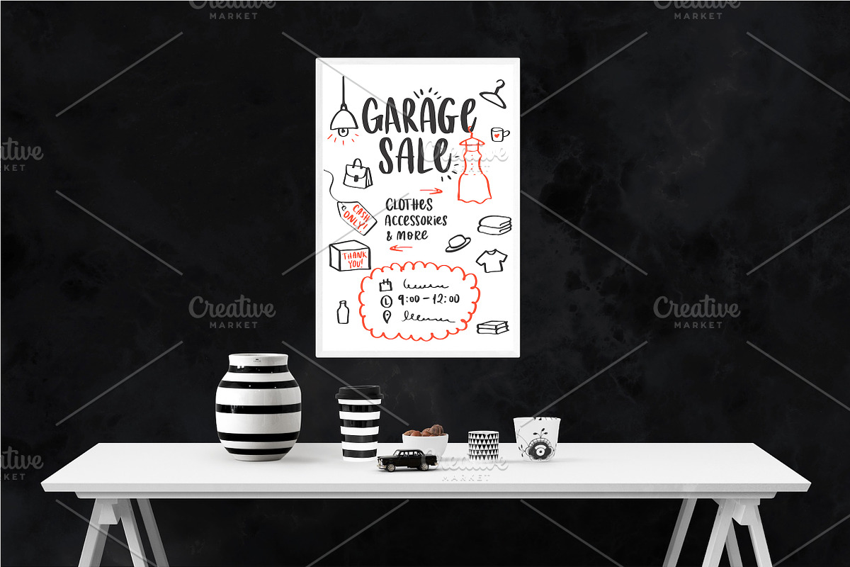 Boho Garage Sale Poster Bundle, a Decorative Illustration by Lyolya Profitrolya (Photo 2 of 3)