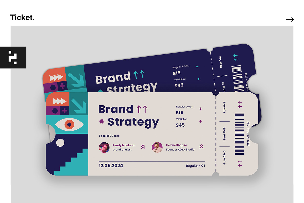 Seminar Ticket Template, an Invitation Template by Neermana