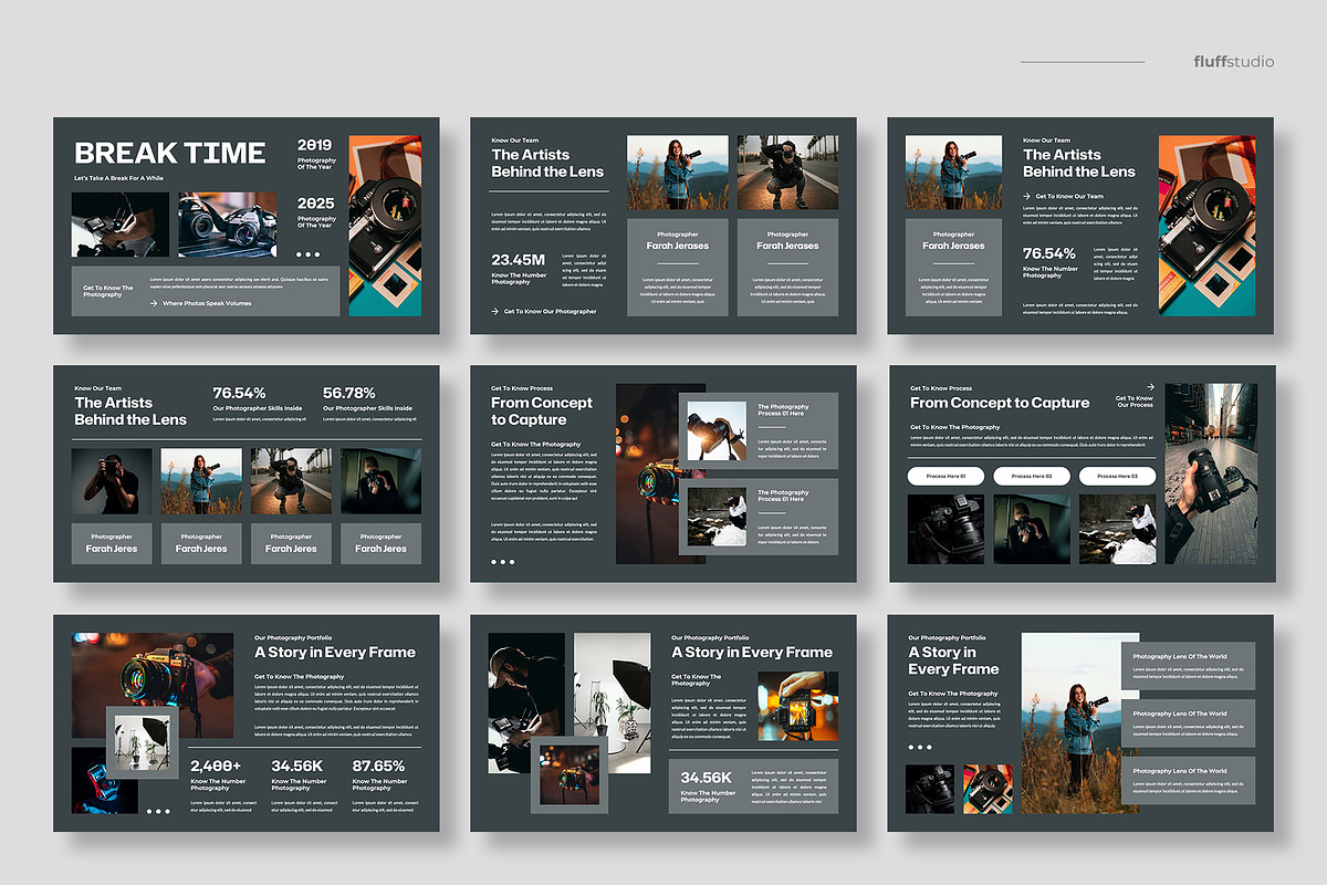 Photography Google Slides Template, a Presentation Template by fluffstudio (Photo 3 of 4)