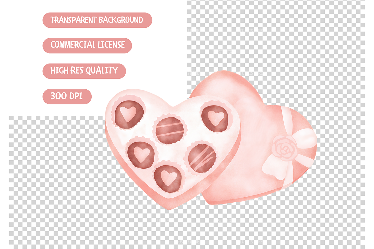 Cute Valentine Clipart Set, an Illustration by TatiMockup (Photo 5 of 5)