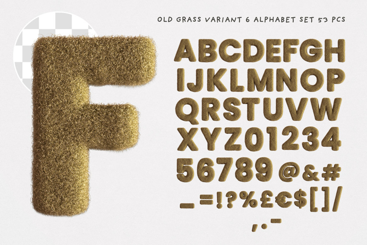 Old Dry Grass or Fur Typo Creator, a Sans Serif Font by TVartworks (Photo 9 of 13)