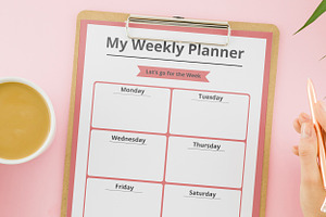 New Weekly Planner Design Layout