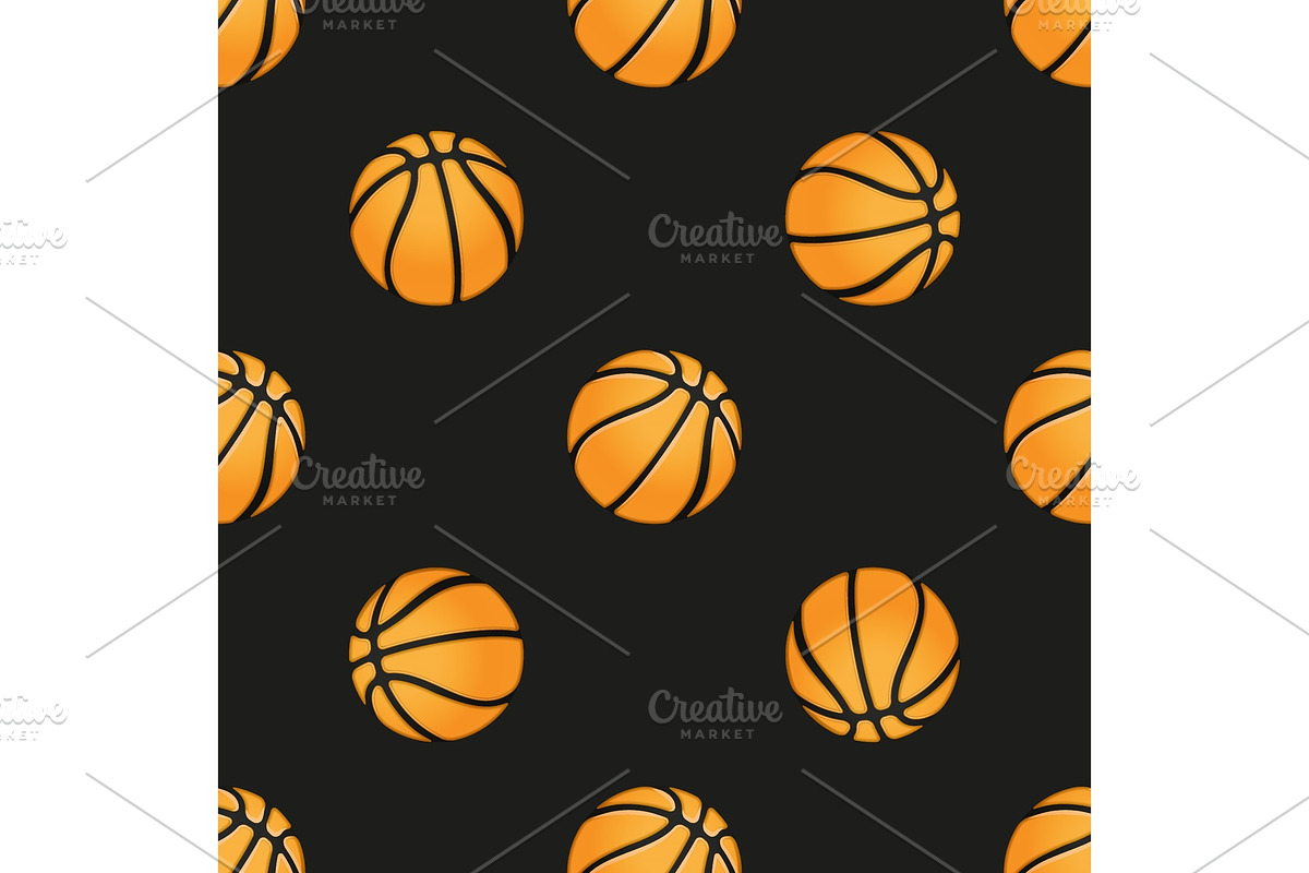 Universal vector basketball seamless, a Decorative Illustration by Vitamin
