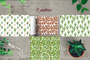 Bright Cactuses & Llamas Clipart, an Illustration by ColorfulNest (Thumbnail 4 of 4)