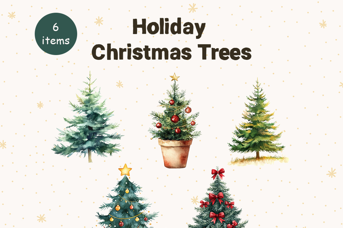 Christmas Watercolor Clipart Collect, a Graphic by IrenKlm (Photo 6 of 11)