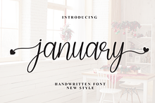 January | Script Font
