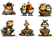 Funny easter bird clipart, an Illustration by CreationArt (Thumbnail 2 of 7)