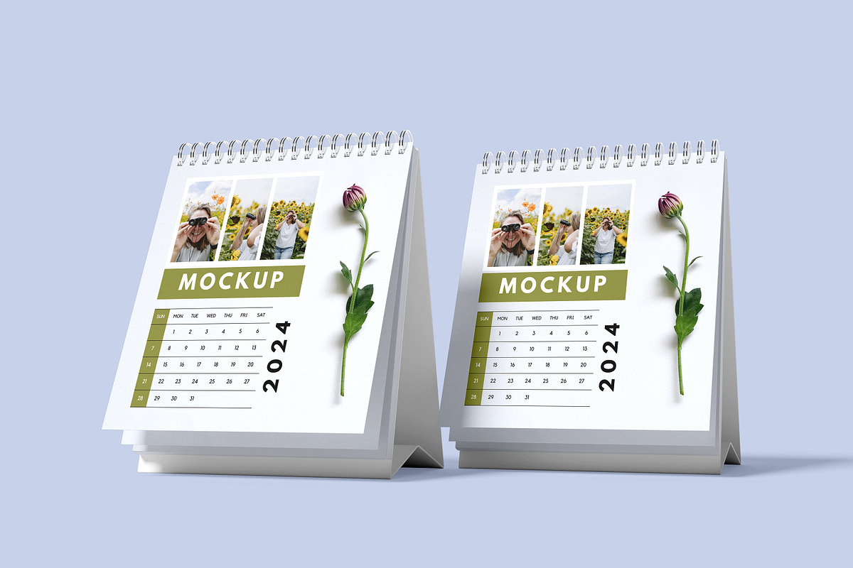 Desk Calendar Mockup, a Poster Template by safrizalstudio (Photo 1 of 5)