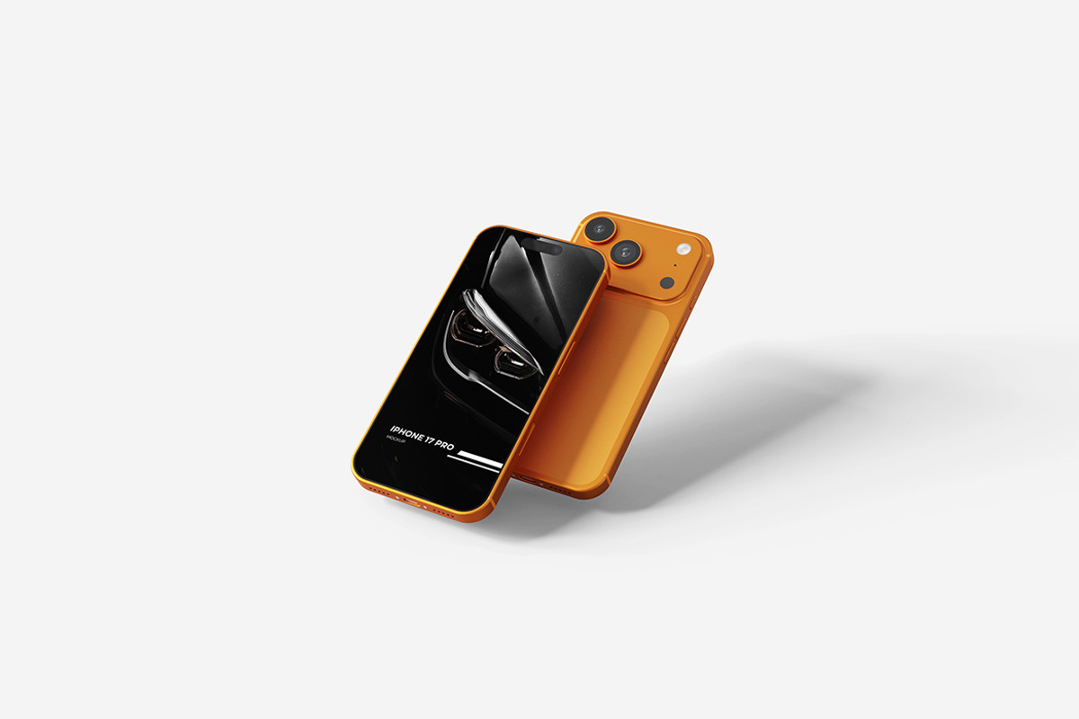 iPhone 17 Pro Mockup, a Mockup by MrLetters (Photo 3 of 5)