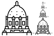 US State Capitols Icon Set, an Outline Icon by Jozsef Balazs-Hegedus (Thumbnail 6 of 6)