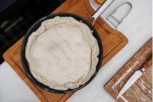 Unbaked rustic fruit galette is, a Food & Drink Photo by HalfPoint