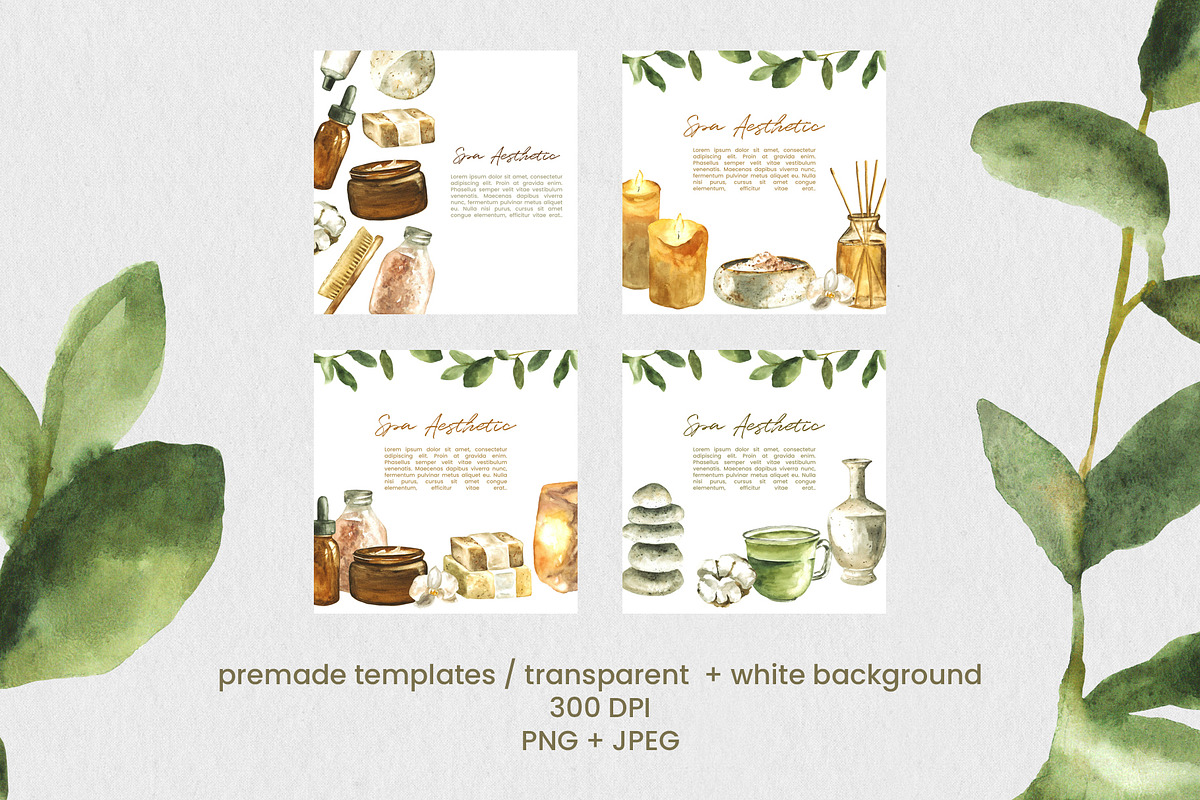 Spa Watercolor Clipart Collection, a Healthcare Illustration by foxsong (Photo 6 of 9)