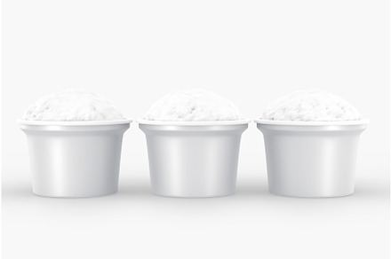 Ice cream scoops in cups. Realistic, a Food & Drink 3D Model by Marozhkastudio