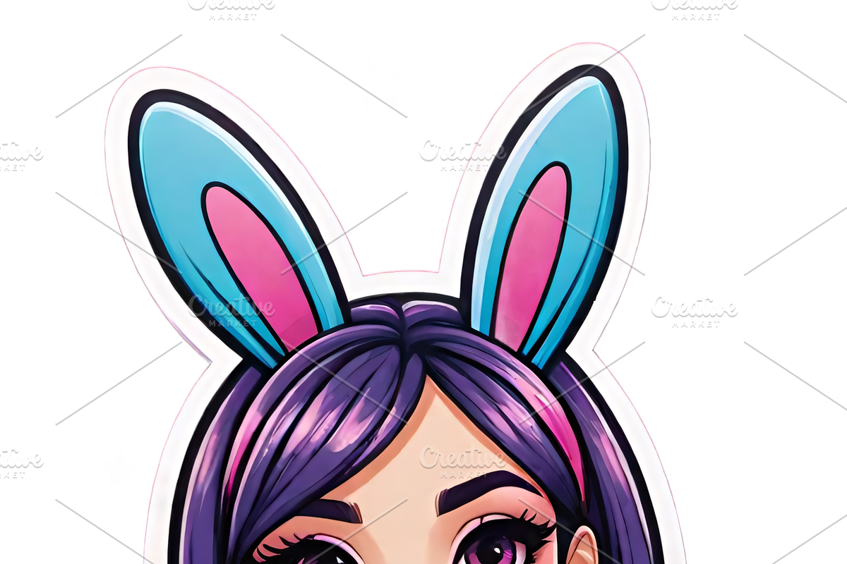 Bunny Girl Stickers — 50 PNG, a Person Illustration by ETARA by Mea Hau (Photo 8 of 17)