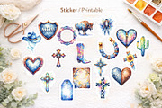 Western Leather & Denim Shapes PNG, an Illustration by Artnoy (Thumbnail 7 of 8)
