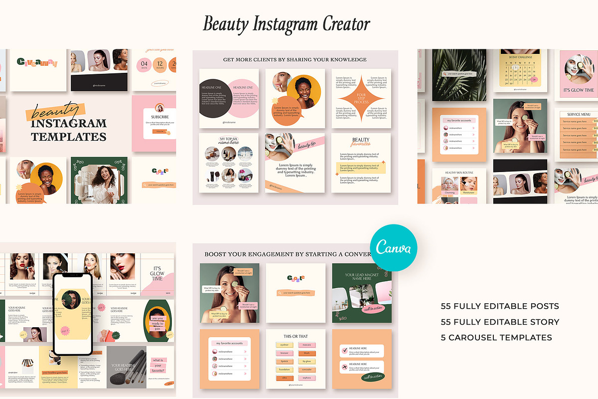 Beauty Bundle Instagram, a Social Media Template by Kseniia_Design (Photo 4 of 7)