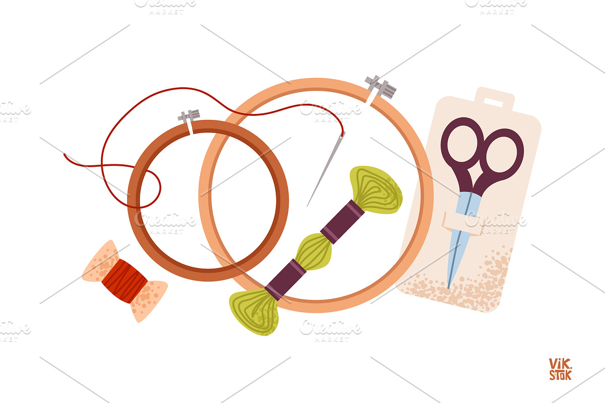 Embroidery tools, a Work Illustration by vik.stock (Photo 5 of 5)