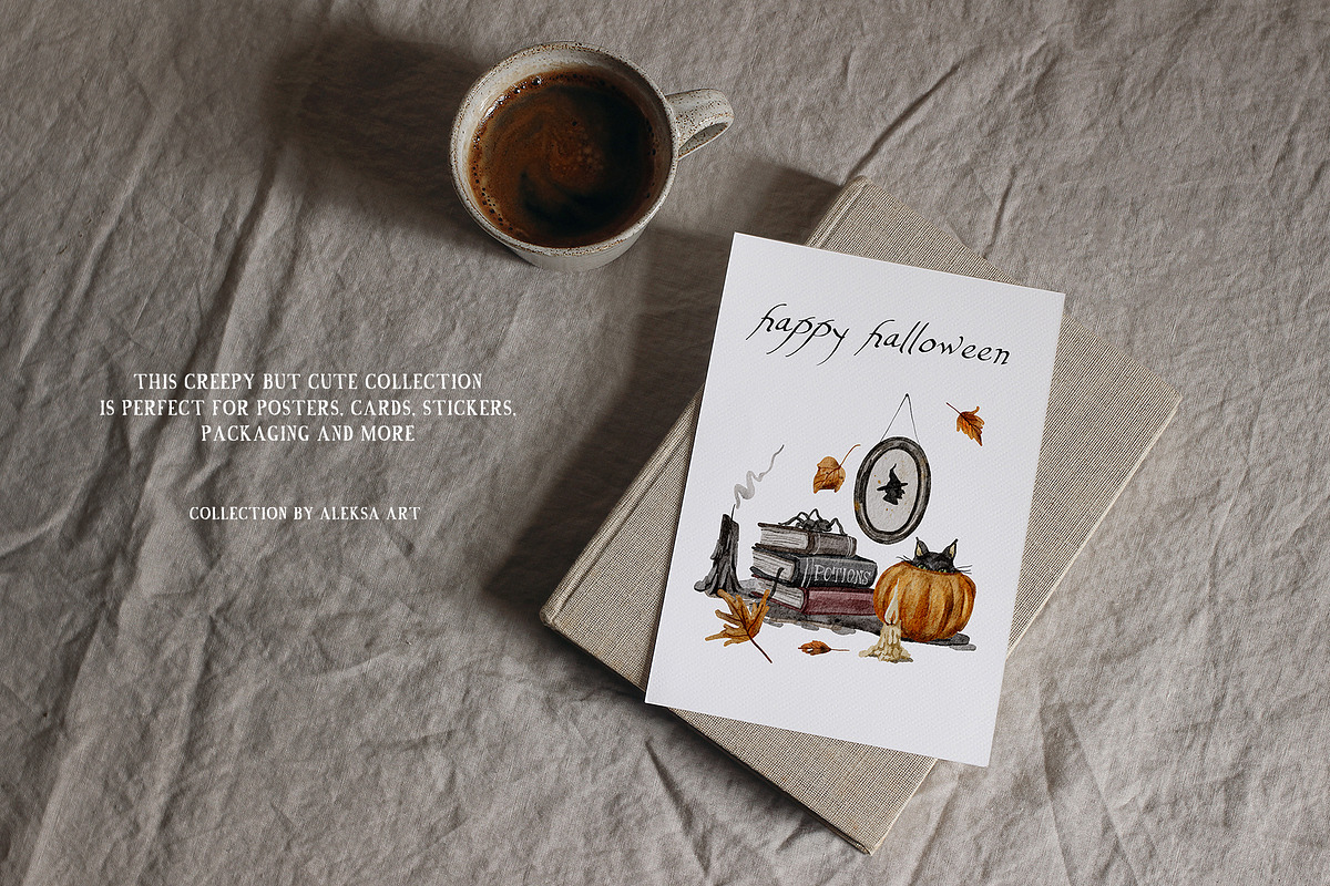 Halloween - Spoky Collection, a Seasonal Illustration by AleksaArt (Photo 3 of 14)