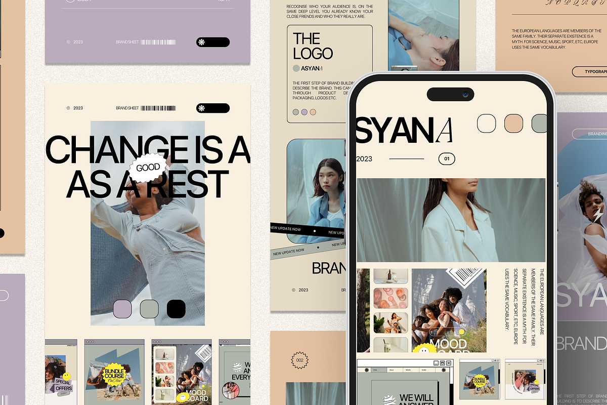 Asyana - Brand Sheet Template, a Branding & Logo Template by Creavora (Photo 3 of 9)