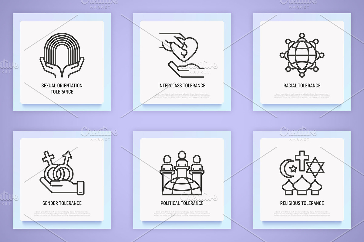 Tolerance | 16 Thin Line Icons Set, a Solid Icon by Alex Blogoodf (Photo 5 of 11)