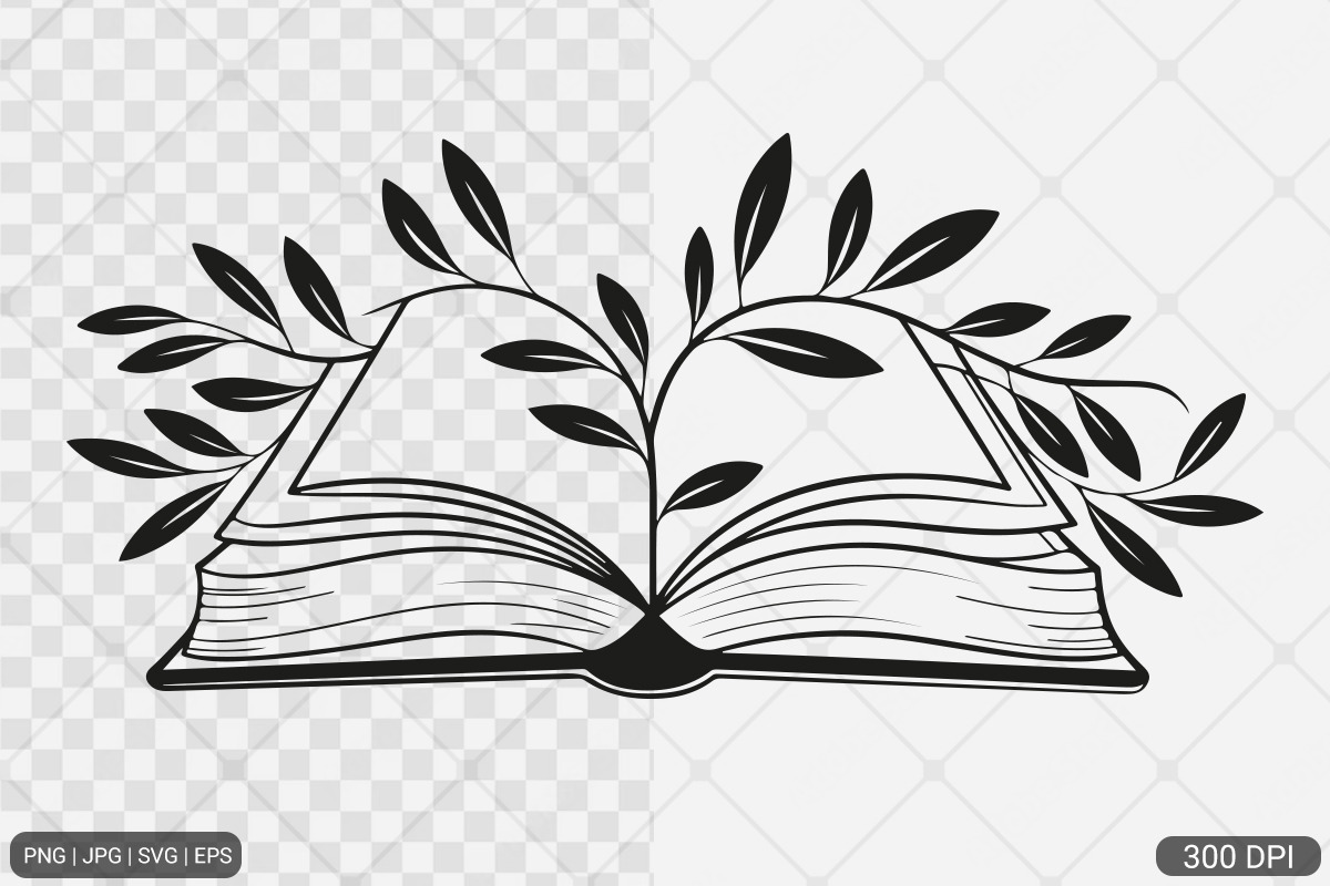 Floral Book SVG PNG Bundle Vol. 1, an Illustration by Actual Pixel (Photo 14 of 29)