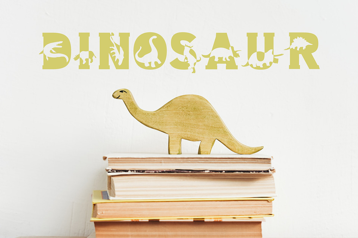 Dino World - Dinosaur Font, a Font by vladocar (Photo 3 of 6)