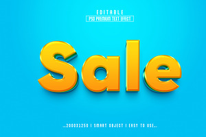 Sale 3D Editable Psd Text Effect