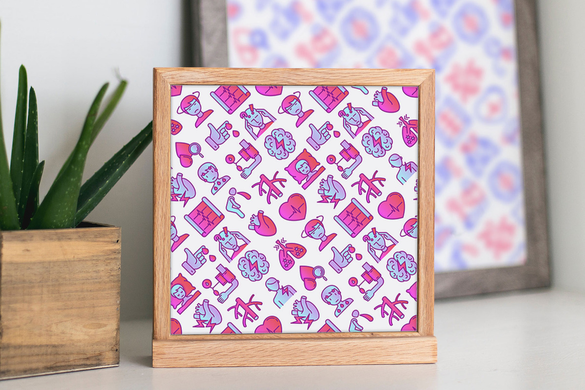 Heart Attack Patterns Collection, a Pattern Graphic by Alex Blogoodf (Photo 3 of 9)