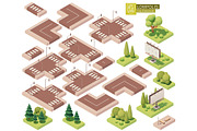 Isometric city map elements, an Object Graphic by tele52 (Thumbnail 21 of 72)