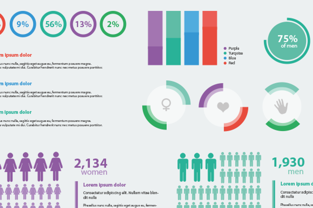 Flat Infographic Elements Collection preview 2