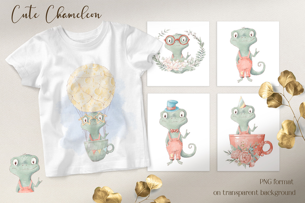 Cute Tropical animals clipart., an Animal Illustration by Yuliya Art (Photo 2 of 33)