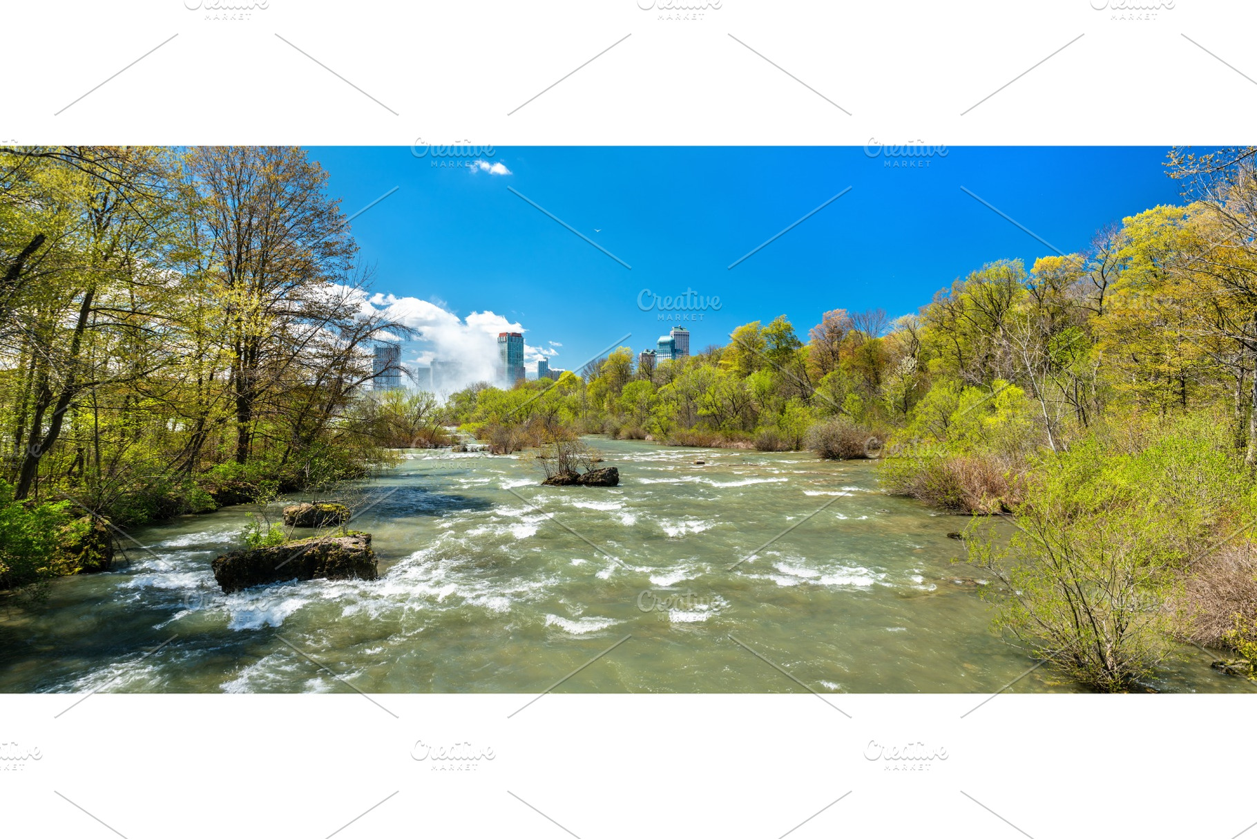 The niagara river seen from goat island new york usa featuring water, river, a Nature Photo by Leonid Andronov