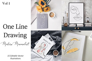 One Line Drawing Minimal Art