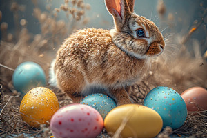 Pastel Eggs Easter Bunny image, a Holiday Photo by ComfortQ