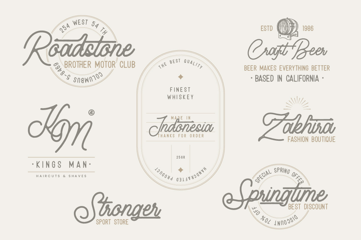 Sugeng Rawuh Monoline Retro, a Sans Serif Font by Creatype Studio (Photo 7 of 9)