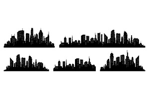 City Silhouette Vector Set