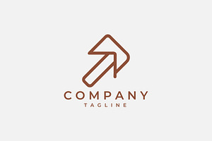 Abstract Upward Arrow Logo, a Branding & Logo Template by Vectorium Studio