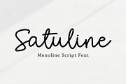 Satuline - Beautiful monoline font, a Script Font by Fontcastle (Thumbnail 1 of 5)