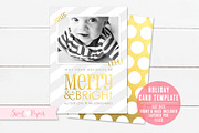 Holiday Photo Card Template, a Card Template by Sweet Papers (Thumbnail 1 of 2)